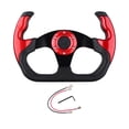 thumbnail image 4 of S SERENABLE Generic Racing Steering Wheel Anti Slip Aluminum Alloy Gaming Steering Wheel Red, 4 of 9