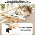 thumbnail image 3 of Cat Window Perch Grey 27.5''L X 15''W Sturdy Wood & Metal Frame for Large Cats, 3 of 6