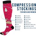 thumbnail image 4 of FREEAMG Christmas Cute Deer Compression Socks for Women and Men, 1 Pair, 4 of 7