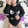 thumbnail image 4 of JAKANYQ Bodysuits My First Halloween Outfit Newborn Baby Boy Girl Clothes Infant Bat Clothes Hoodie Romper Playsuit Bodysuits Simple Stretchy, 4 of 7