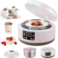 thumbnail image 1 of AMERTEERYogurt Maker 36 Hour  36 hour yogurt maker with temperature control and timer  1.2L Stainless Steel Automatic Yogurt Maker Machine with Time Control and LCD Display for Home Use, 1 of 7