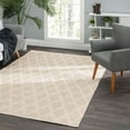 thumbnail image 2 of Textured Diamond Grey/Ivory Handwoven Cotton Rug, 6' x 9', 2 of 6