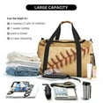 thumbnail image 4 of Lafuoo Vintage Baseball Pattern Hand-held Crossbody Travel Bag, Adjustable Personal Belongings Bag Suitable for Travel Sports Backpack, Unisex-One Size, 4 of 5