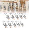 thumbnail image 3 of yeacher Lot de 30 Cintres de Garde-Robe Polyvalents en Acier Inoxydable avec Crochets pour Pantalons, Jupes et Jeans - Design Argent et Blanc Gain de Place, 3 of 6