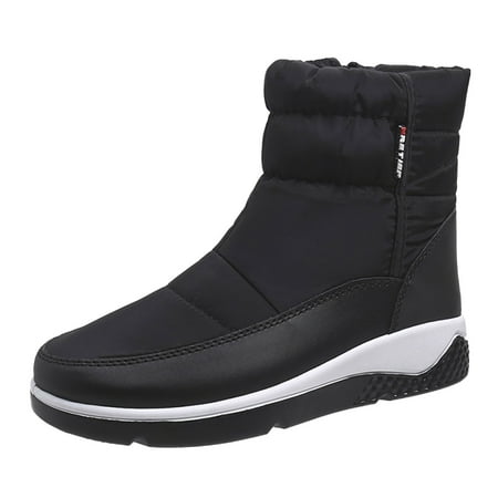 

dmqupv Warm Snow Boots for Women Size 5 Fashion Autumn And Winter Women Snow Boots Thick Bottom Ice Face Winter Boots Black 7