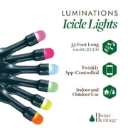 Home Heritage Lumations 33 Foot 100 RGB LED Indoor/Outdoor String Lights