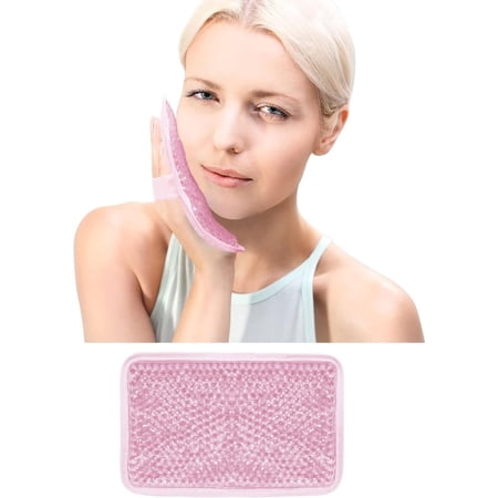 Lantu Gel Ice Pack Ice Bag with Strap-Reusable Hot & Cold Pack Compress Therapy for Pain, Swelling,Injuries of Knee, Shoulder, Foot, Back, Ankle, Neck, Hip, Elbow (1Pcs,Pink)