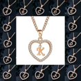 thumbnail image 3 of Collar con colgante de corazón para mujer, joyería con iniciales de nombre, 26 letras, circonita, amor, regalos para niñas, accesorios de la primera letra, 3 of 3