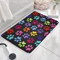 thumbnail image 3 of Colorful Animal Footprints Flannel Non Slip Door Rugs,Washable Door Mats Indoor,Decorative Door Mats,Dirt-Resistant and Absorbent Doormat for Entrance,Bedroom,Kitchen,Bathroom,31.5x17in(80x43cm), 3 of 4