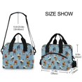 thumbnail image 2 of FORMRS Reusable Lunch Bag for Work School Leakproof Insulated Cooler with Adjustable Shoulder Strap, Blue Hockey Pattern, 2 of 6