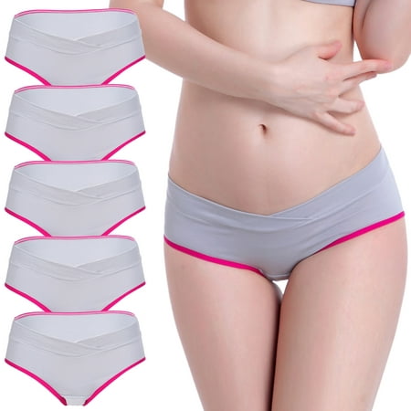 

Women s Low Waist Seamless V-Shaped Solid Color Briefs Maternity Panties Please buy one or two sizes up