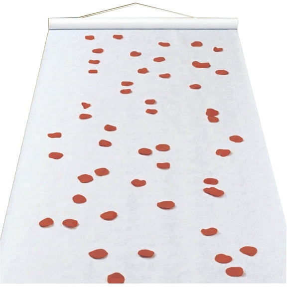 Amscan Elegant White Wedding Aisle Runner with Rose Petal Print - 100 ft x 36" Perfect for Ceremonies & Events