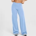 thumbnail image 2 of Leggings de entrenamiento for mujer, pantalones de Yoga sin costuras, de pierna ancha, acampanados, de cintura alta, suaves, sin costura frontal, gimnasio, Control de barriga, 2 of 5
