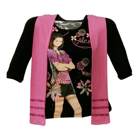 - Wizards Of Waverly - Alex Flowers Girls Youth Long Sleeve T-Shirt w/ Scarf