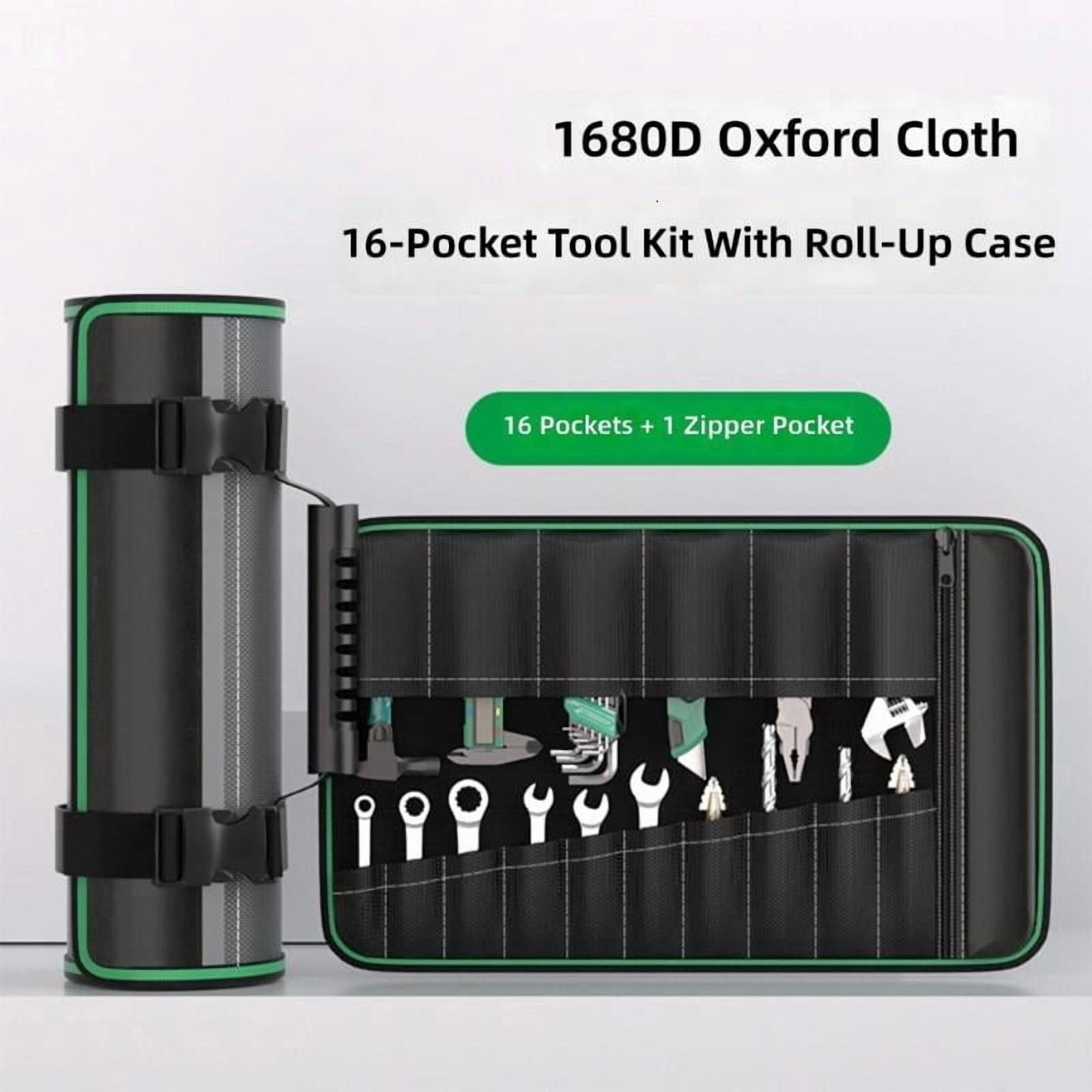 CEORPER Nylon Roll Up Tool Bag Heavy Duty Tool Storage Organizer Nylon Storage Bag