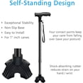 thumbnail image 2 of PinesC Cane Tips - 1 Inch Heavy Duty Rubbers Self Standing Quad Base Replacement Walking Cane Tips (Black), 2 of 5