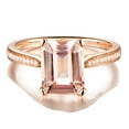 thumbnail image 2 of 1.50 Carat Morganite and Diamond Halo Engagement Ring in Rose Gold, 2 of 4