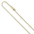 thumbnail image 2 of Auriga Fine Jewelry 14K Yellow Gold 1 mm Diamond-cut Open Franco 1in+1in Adjustable Chain Necklace for Women 18", 2 of 5