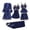 Dark Blue, variant on Sleepwear for Women Satin 5Pcs Floral Lace Trim Womens Indoor Clothes,Black,2XL
