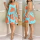 thumbnail image 3 of Vestido Corto Con Cuello Halter Vestidos de playa para mujer Vestido casual con estampado floral de moda bohemio (naranja XXL) Cgtredaw para Mujer Naranja T M, 3 of 7