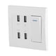 thumbnail image 1 of Toma de pared USB, 4 puertos, puertos de control de interruptor, toma de pared USB, salida USB, funcionalidad versátil, 1 of 12