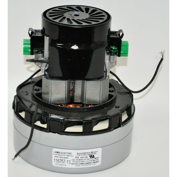 Ametek Lamb 5.7 Inch 120 Volt B/B 2 Stage Peripheral Bypass Vacuum Motor 116757-13