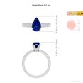 thumbnail image 5 of ANGARA Lab Grown 1.75 Ct Pear-Shaped Blue Sapphire Engagement Ring for Women in 14K White Gold (Size-9x7mm) | September Birthstone, Anniversary, Jewelry Gift for Women | Lab-Grown Blue Sapphire Ring, 5 of 8