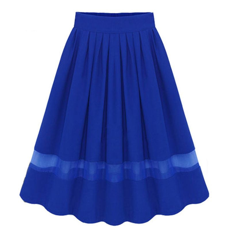 mid length pleated skirts walmart