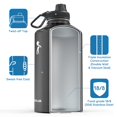 thumbnail image 2 of Botella de agua Coolflask con aislamiento de un galón, 3 tapas, 3,8 L, acero inoxidable, 2 of 7