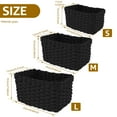 thumbnail image 2 of 3 Pcs Storage Baskets Grass Woven Storage Basket Decorative Woven Baskets for Storage Multifunctional Toy Basket for Nursery Living Room Laundry Room Bedroom, 2 of 10