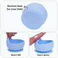 thumbnail image 2 of Paquete de 2 tazones para bebés, tazón de comida de silicona para niños y niños pequeños con base de súper succión mejorada, 2 of 4