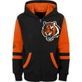 thumbnail image 2 of Youth Black Cincinnati Bengals Colorblock Full-Zip Hoodie, 2 of 3