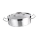 thumbnail image 2 of Olla de acero inoxidable para cocina de inducción con tapa fácil de limpiar 28cm, 2 of 9