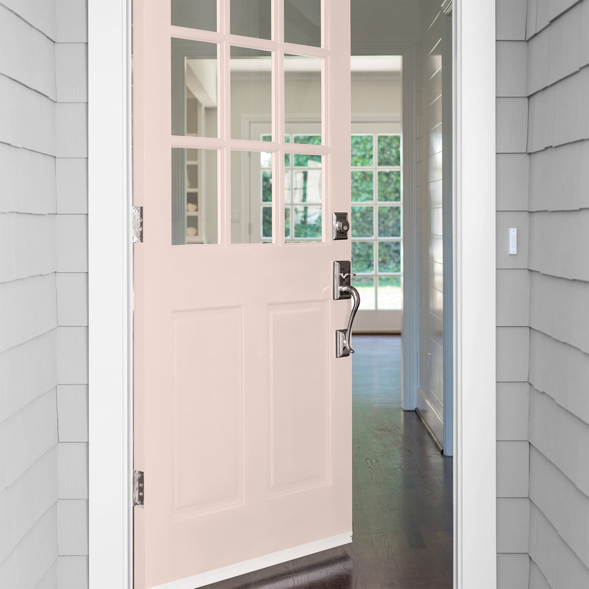 Glidden HEP Coral Cream / Orange Satin Exterior Paint with Primer, 1 Quart