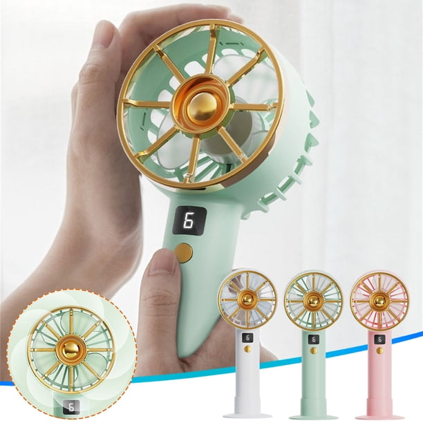 Mini Ventilador, Puerto Usb Recargable, 6 Velocidas Ajustables, Tamaño Compacto y Portátil, Funcionamiento Silencioso, Ideal para Oficina, Hogar, Exteriores, Viajes, 18,8 X 5,7 X 8 Cm.