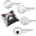 thumbnail image 6 of Acheng Set of 2 Nordic Simple Ink Painting Watercolor Animal Adorable Bear Throw Pillow Case Personalized Cushion Cover New Home Office Decorative Square  12x12in, 6 of 7