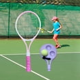 thumbnail image 3 of lacooooppia Tennis Ball Self Practice Training Lightweight Tool Tennis Racket Tennis er Set for Park Backyard Pink, 3 of 7
