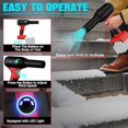 thumbnail image 4 of Jet Dry Mini Blower 90000 RPM Wind Speed 3-Speed Control Compatible with Milwaukee M18 Battery，Rechargeable Cordless Jet Fan Blower for Milwaukee, for Car and Outing Jobsite (Battery Not Included), 4 of 7