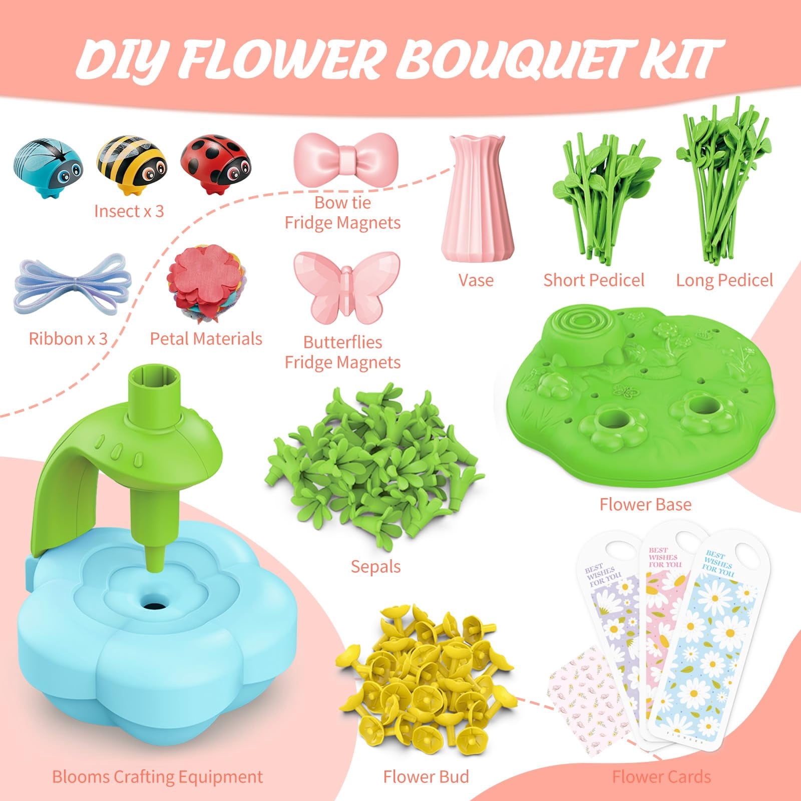 Musical Flowers Kit Toys, DIY Craft Kits Toys for Kids Flower