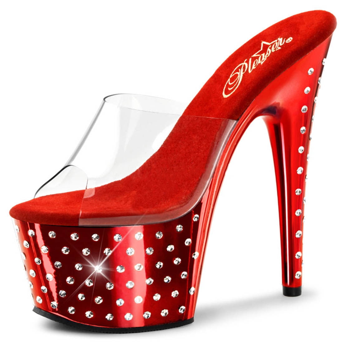 cherry red high heels