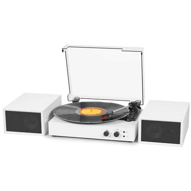 Tocadiscos DANFI AUDIO DF Vintage Bluetooth de 3 velocidades blanco