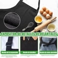 thumbnail image 3 of Delantal de Cocina Impermeables, 4 Piezas Mandiles de Cocina para Mujeres y Hombres, Delantal de Chef con Correa Ajustable y 2 Bolsillos para Restaurante, Barbacoa, Pintura, Jardinería (Negro), 3 of 4