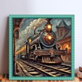 thumbnail image 2 of Kit Punto Cruz Tren Impreso Hilo Algodón Ecológico Bordado 11CT 50x50cm, 2 of 9