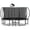 Black, variant on WOWLAND 12FT Trampoline for Kids and Adults 1200LBS Weight Capacity, Heavy Duty Outdoor Trampolines with Enclosure Net and Wind Stakes, Kids Trampoline with Basketball Hoop and Lights, Birthday Gift