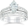 Pompeii3 2 Carat Marquise Diamond Engagement Wedding Ring Set White Gold 14karat