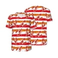 thumbnail image 6 of Rocae Red Lobster for Breathable Men's Baseball T-Shirt Fashionable Casual Baseball Jersey, Moisture-wicking Sportswear XX-Large, 6 of 9