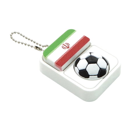 Rednachen Mini Soccer Fidget Clicker Argentina Flag Decompression Toy Portable Stress Relief Keychain Hanging Accessory for Soccer Lovers Office Car Backpack Decor M