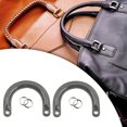 thumbnail image 4 of 2 Pcs Poignées de Sac en Forme de U Accessoires de Sac à Main Boucle Gris, 4 of 7