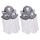 thumbnail image 2 of Charretera con flecos y borlas, 2 uds., broche de diamantes de imitación de lujo para fiestas, vacaciones, Unisex Plata Yuyangstore Hombrera de hombro, 2 of 6