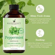 Handcraft Blends Peppermint Essential Oil - 100% Pure and Natural - Premium Grade Essential Oil for Diffuser and Aromatherapy - 1 Fl Oz